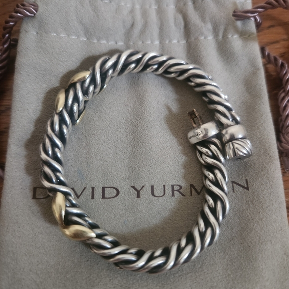 COPY - Double X Crossover bracelet with 18K GoLd and Silver by David Yurman - Picture 1 of 9